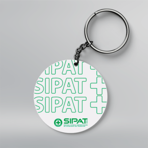Chaveiro CIPA/SIPAT - Redondo - 5x5 cm - Branco - Frente