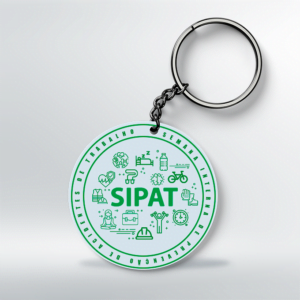 Chaveiro CIPA/SIPAT - Redondo - 5x5 cm - Branco - Frente