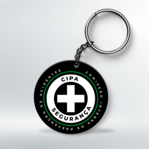 Chaveiro CIPA/SIPAT - Redondo - 5x5 cm - Preto - Frente