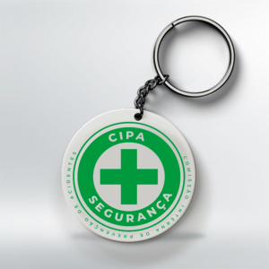 Chaveiro CIPA/SIPAT - Redondo - 5x5 cm - Cristal - Frente