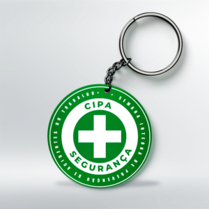Chaveiro CIPA/SIPAT - Redondo - 5x5 cm - Verde - Frente