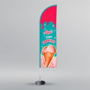 Wind Banner Sorvetes - Faca - 3,50m