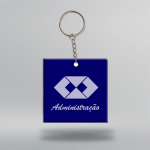 Chaveiro Administração - Quadrado - 5x5cm - Azul - Frente