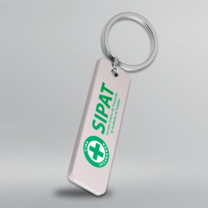 Chaveiro CIPA / SIPAT - Retangular - 6x2 cm - Branco - Frente