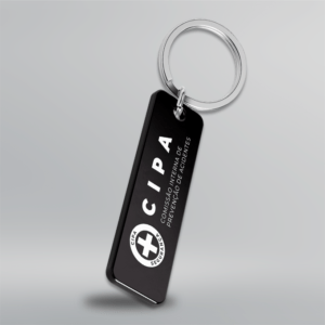 Chaveiro CIPA / SIPAT - Retangular - 6x2 cm - Preto - Frente