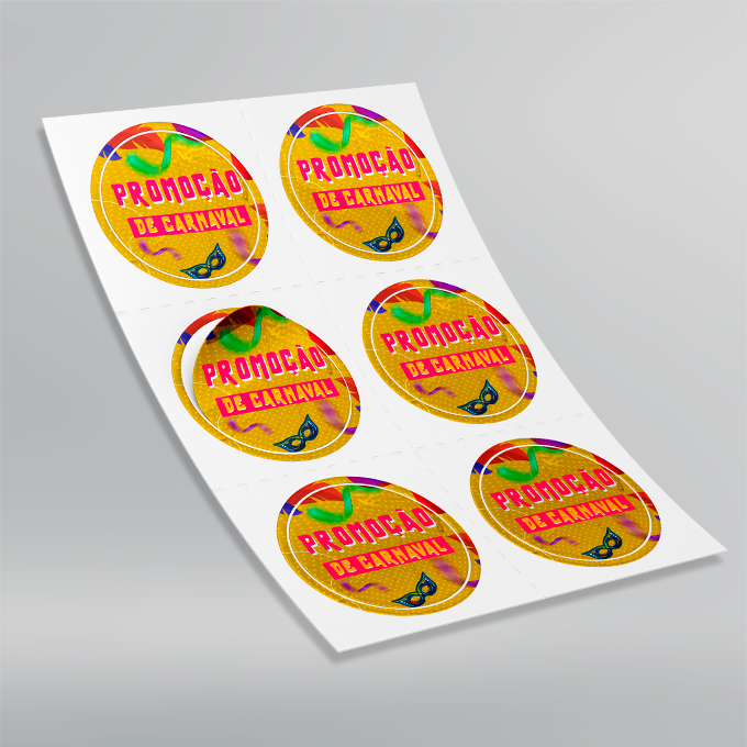 Adesivos personalizados com temática para o Carnaval